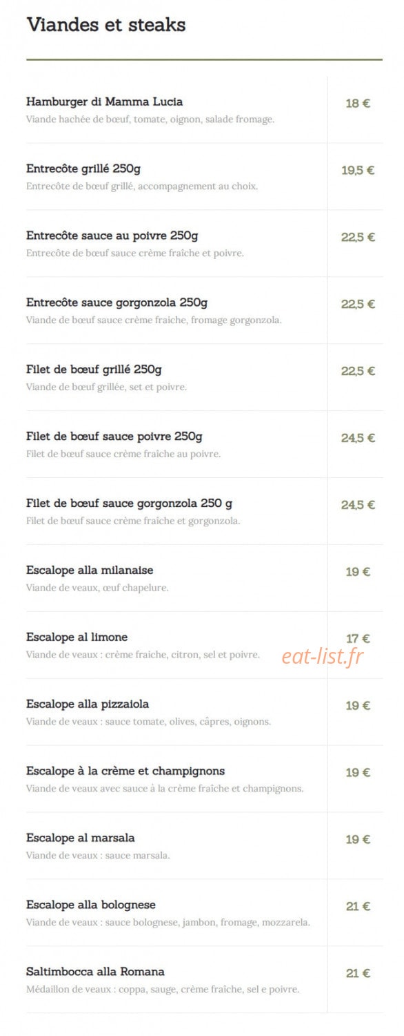 Ristorante pizzeria Giuseppe — carte page 5