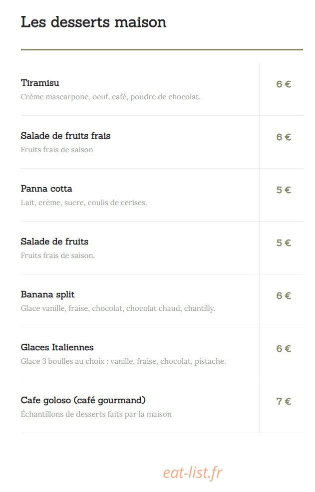 Ristorante pizzeria Giuseppe — carte page 7