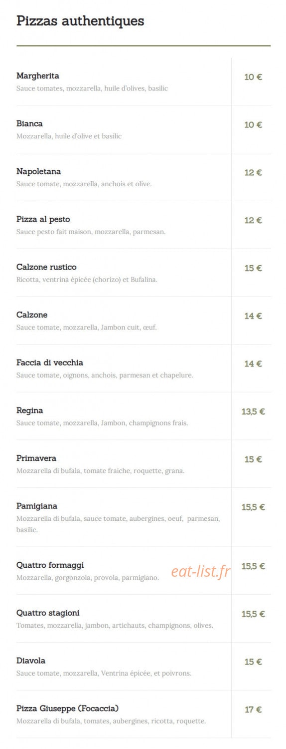 Ristorante pizzeria Giuseppe — carte page 3