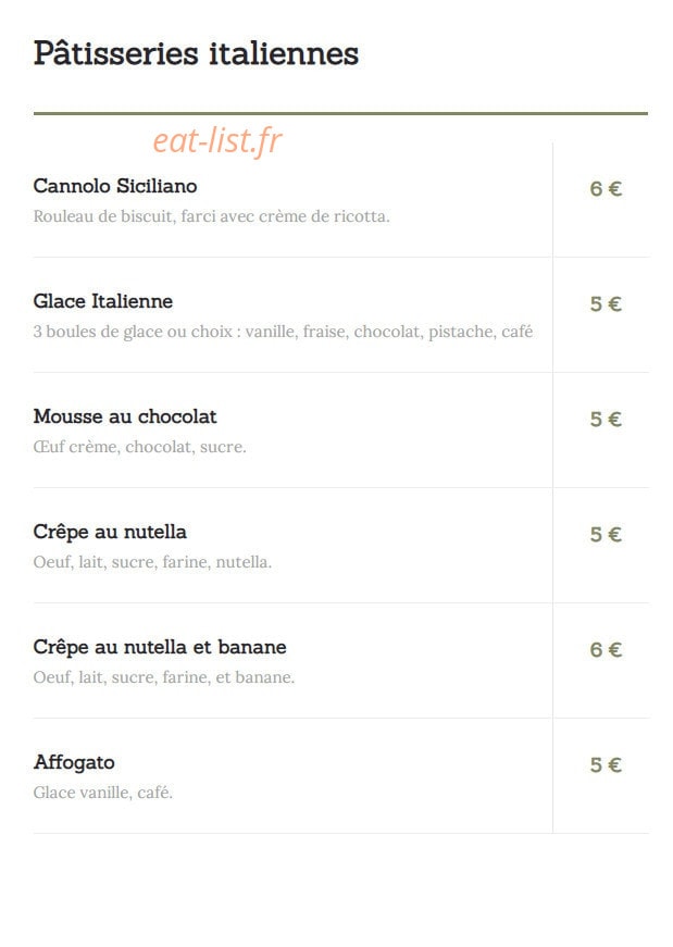 Ristorante pizzeria Giuseppe — carte page 8
