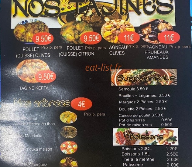 Saveurs Couscous — carte page 2