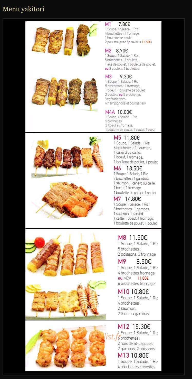 Sushi clemenceau — carte page 2