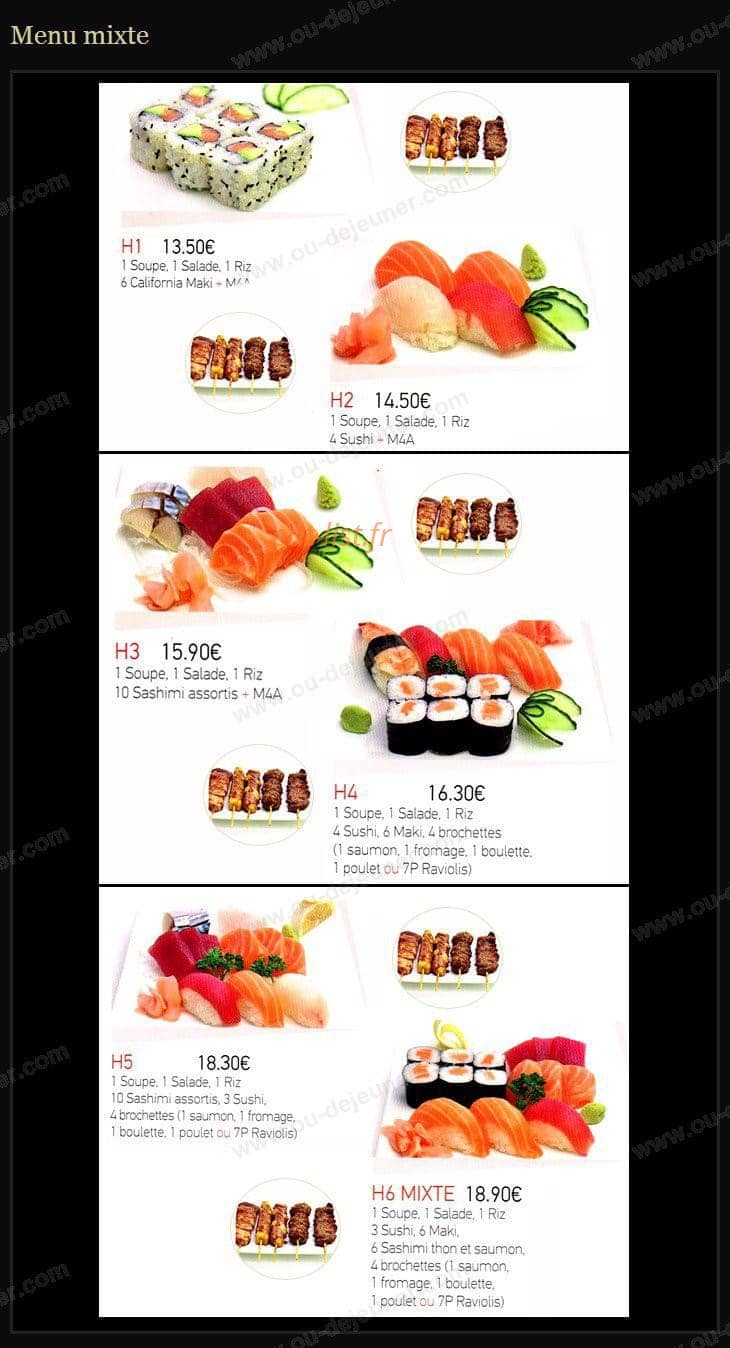 Sushi clemenceau — carte page 5