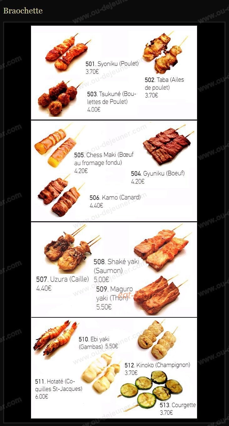 Sushi clemenceau — carte page 15
