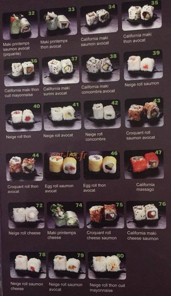 Sushi de Marne — carte page 8