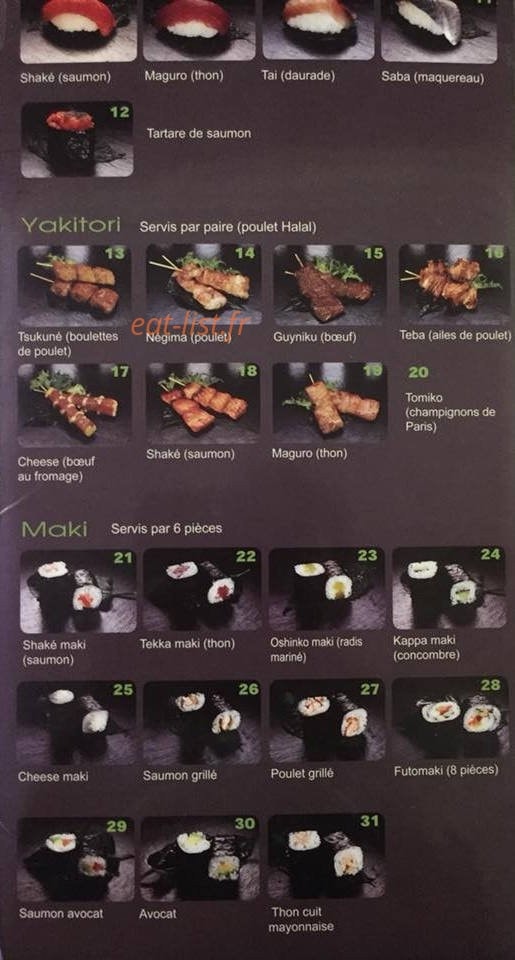 Sushi de Marne — carte page 7