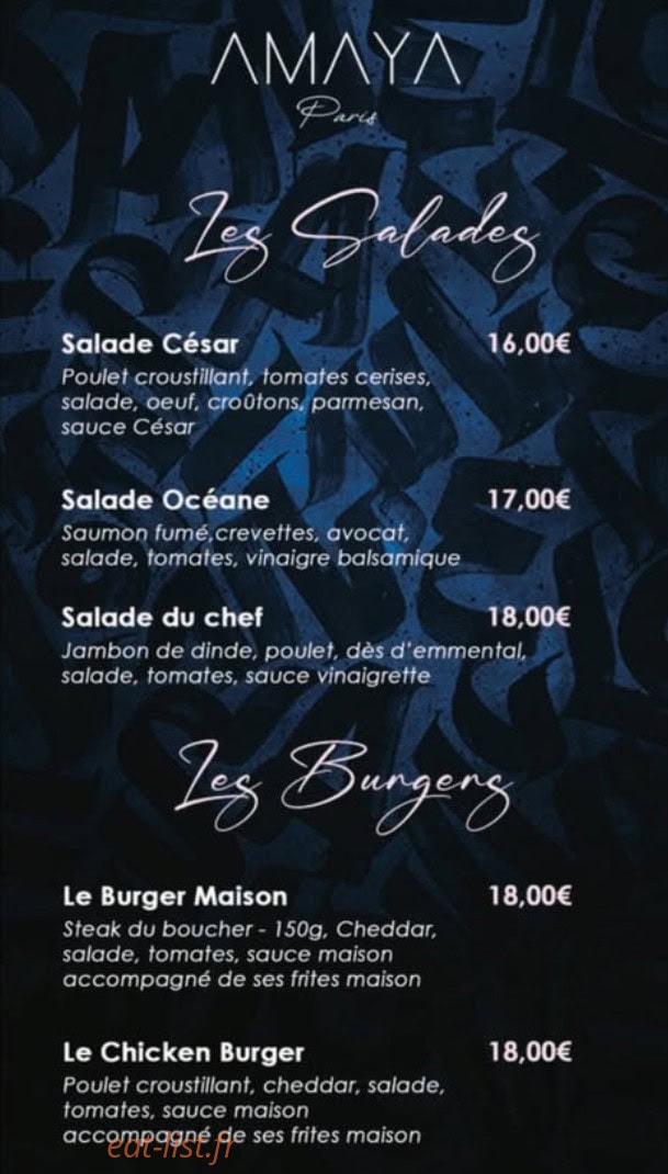 Amaya Paris — carte page 3