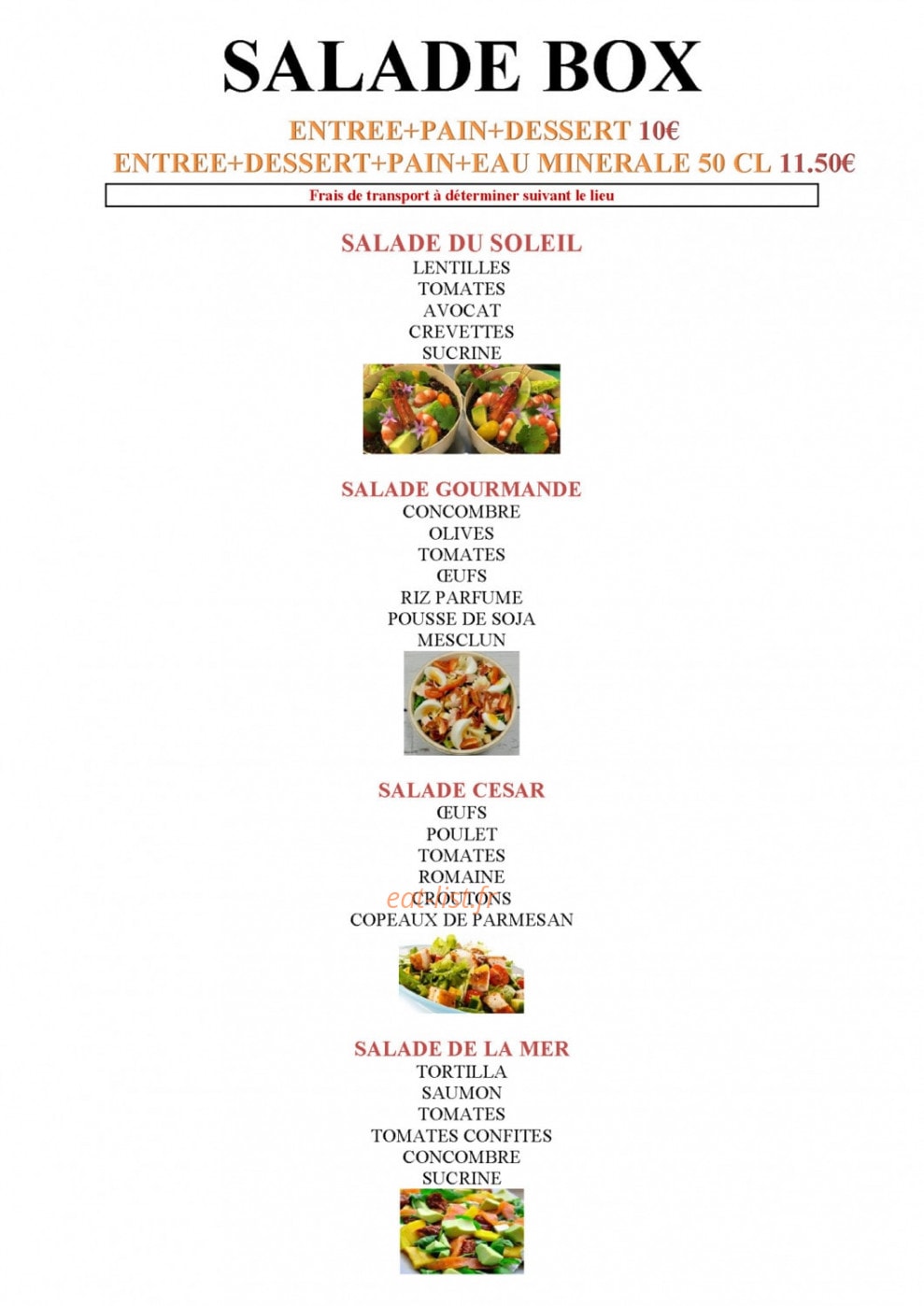Au Moulin d'Yves — carte page 1