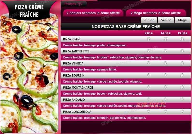 Augusta Pizza — carte page 4