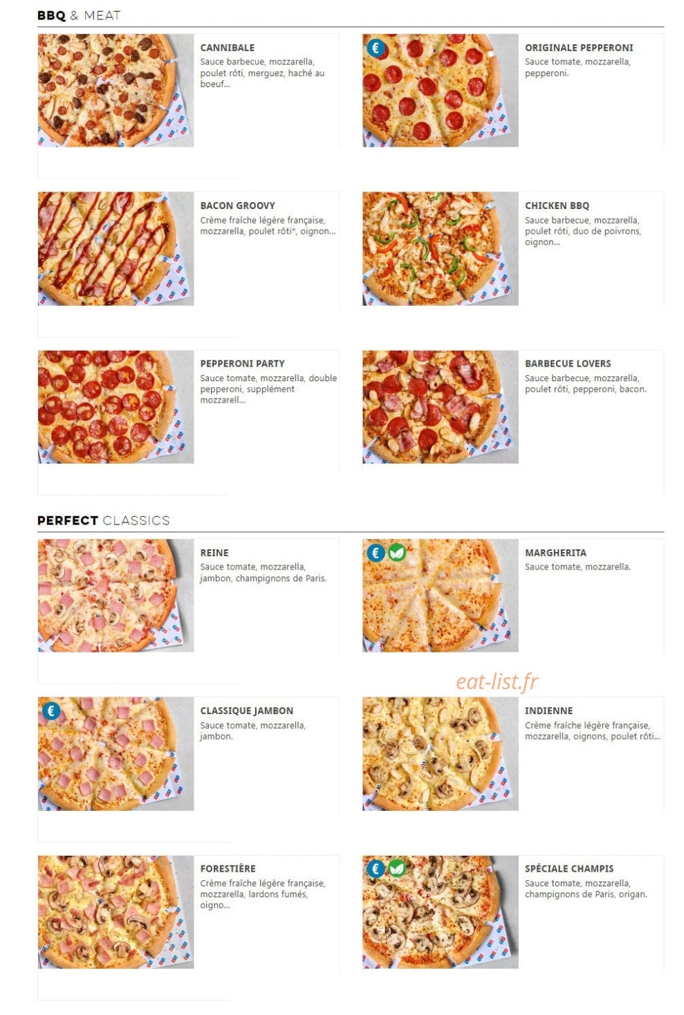 Domino's — carte page 2