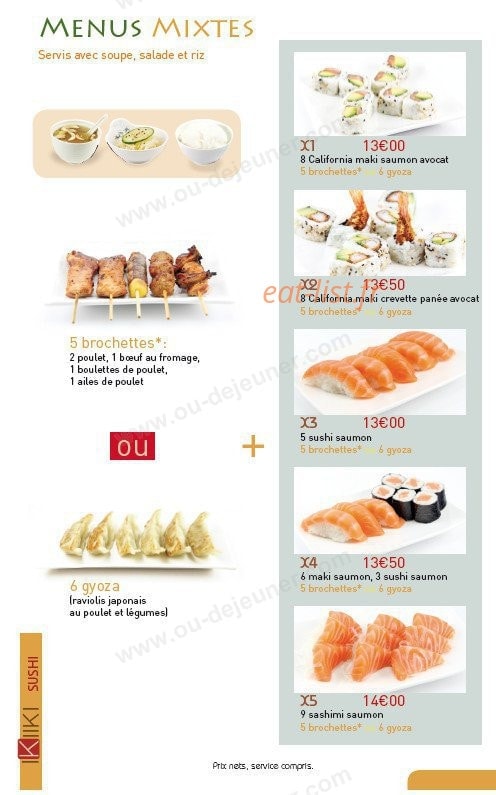 Ikiiki Sushi — carte page 9