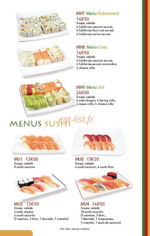 Ikiiki Sushi — carte page 6