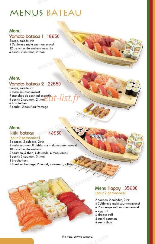 Ikiiki Sushi — carte page 12