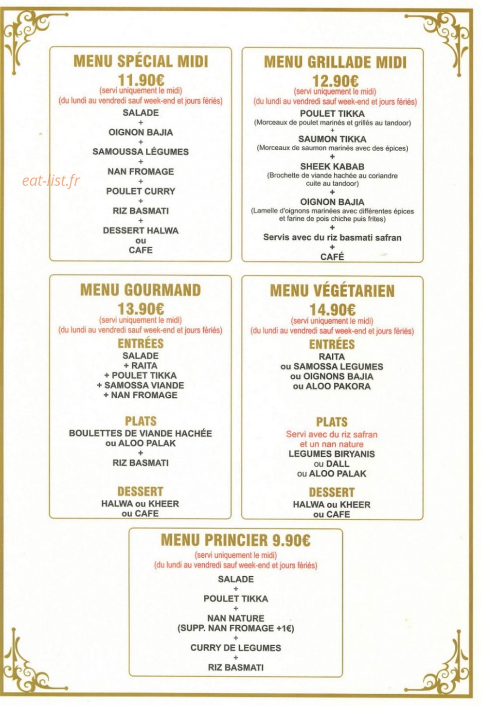Indian Man Mahal — carte page 4