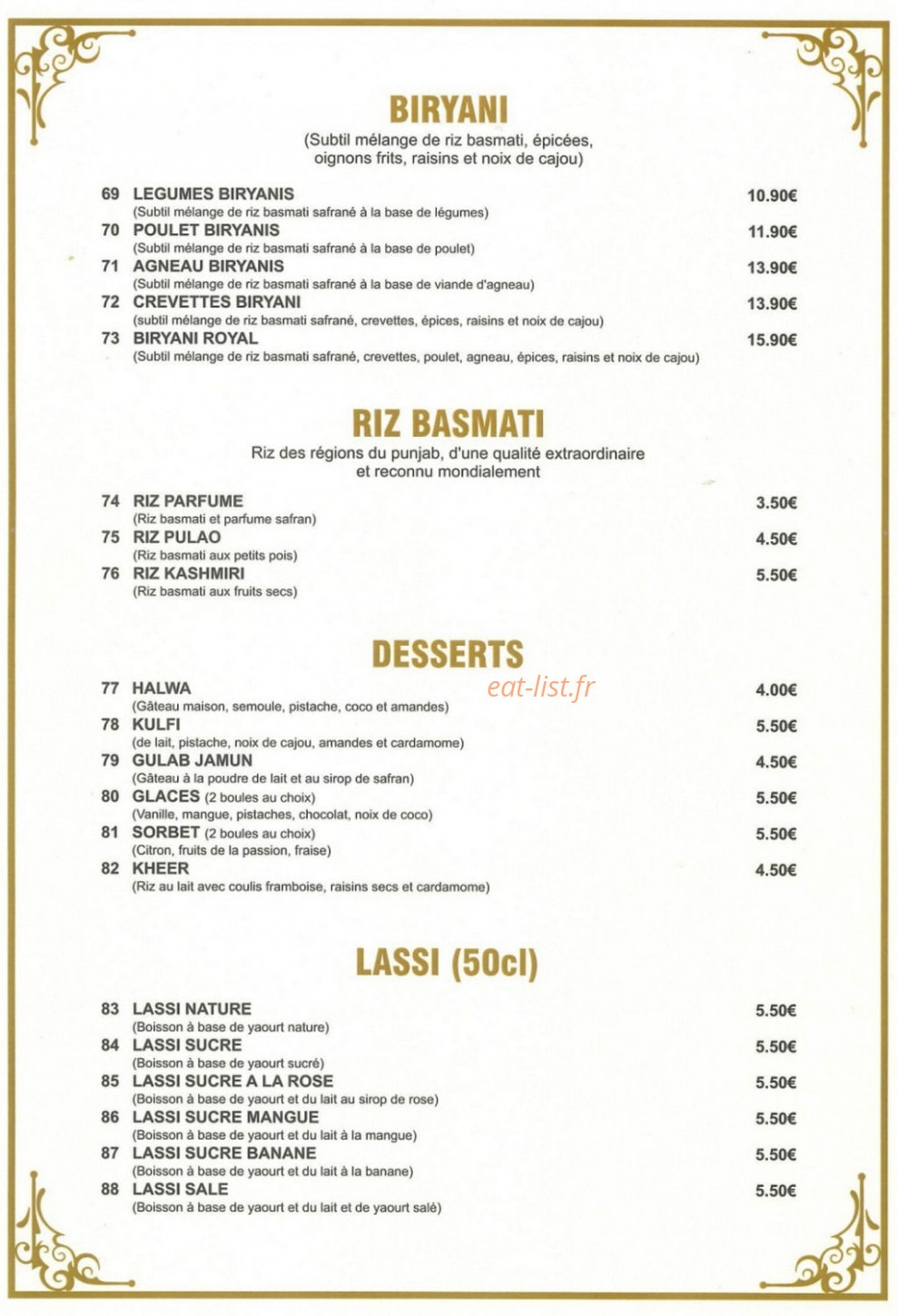 Indian Man Mahal — carte page 6