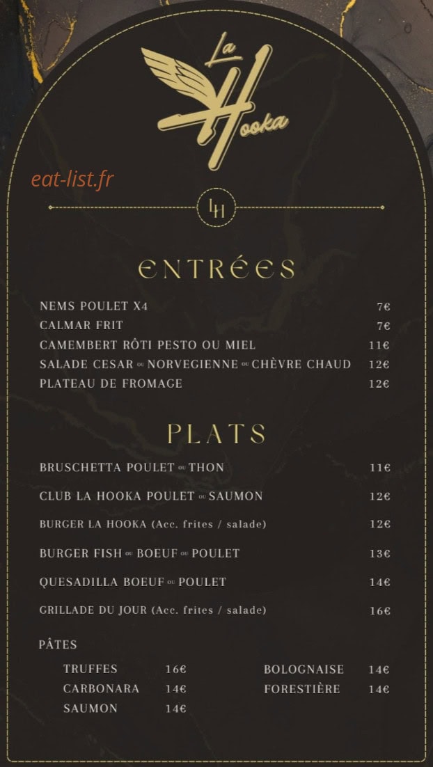 La Hooka — carte page 1