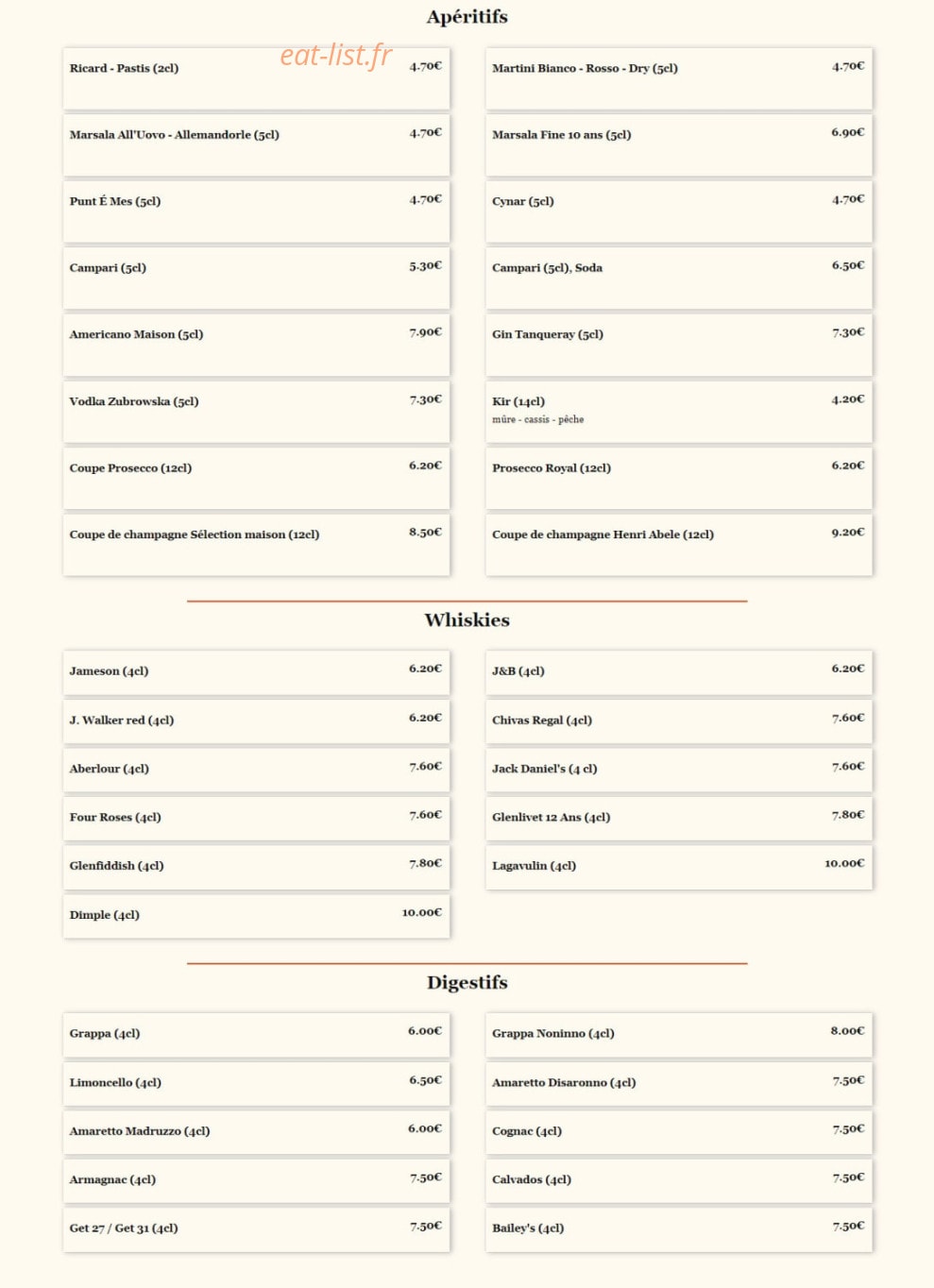 La Rotonde — carte page 6