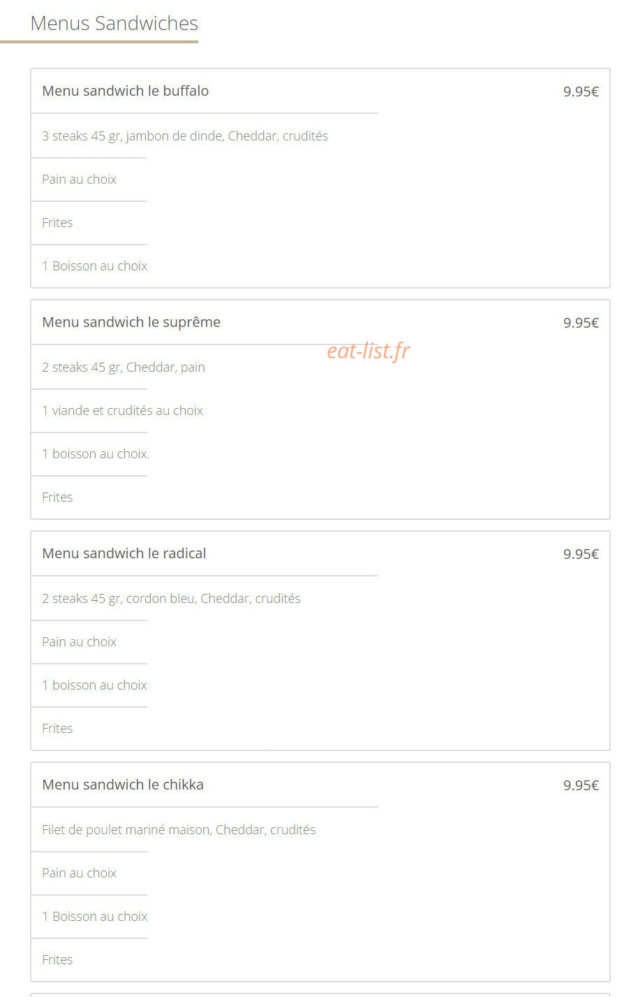 Le Majestic — carte page 4