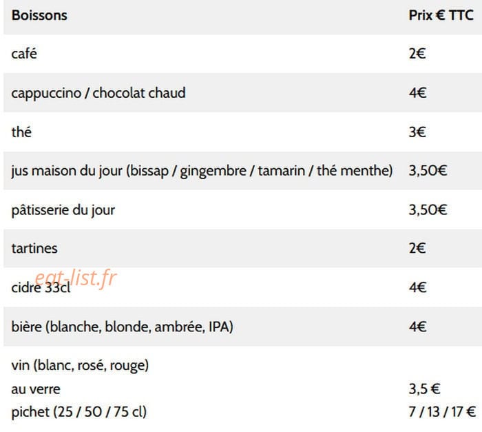 Le Pot Commun — carte page 2