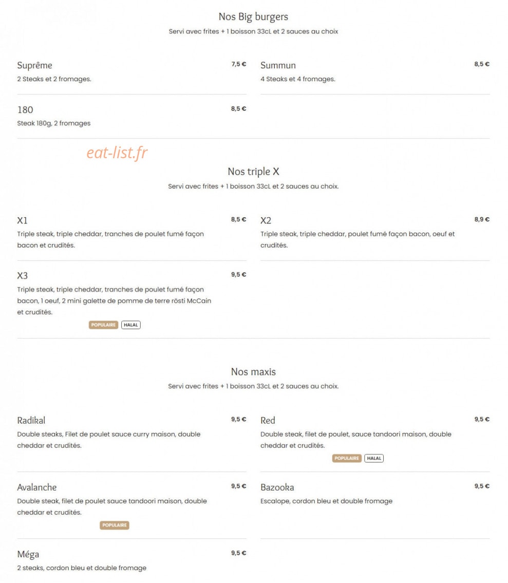 Le Supreme — carte page 1