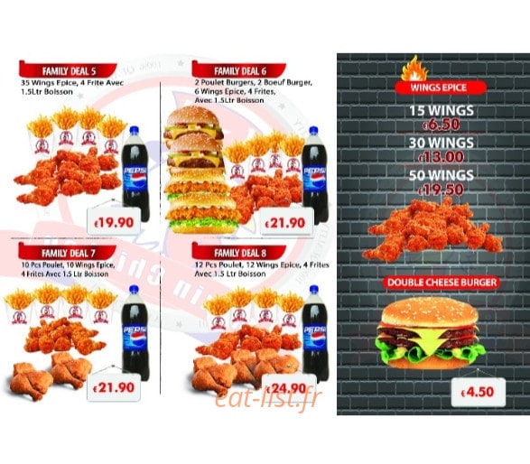 Maxin Chicken — carte page 2