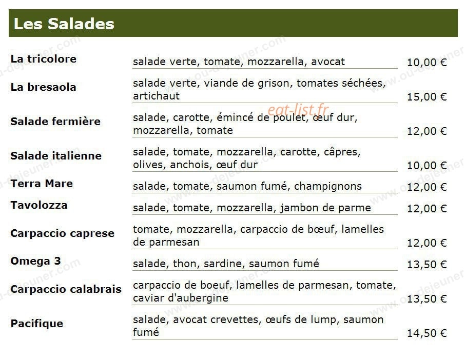 Pastavino — carte page 5