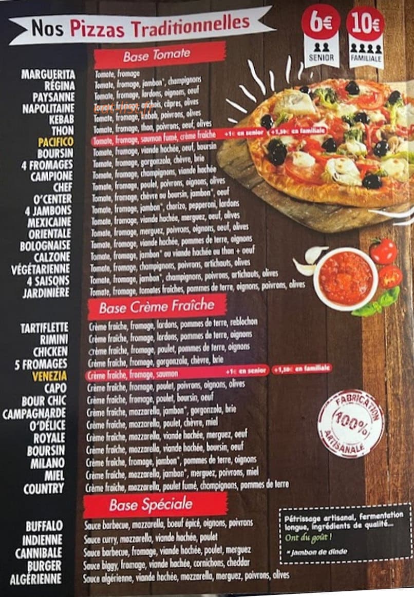Pizza Center — carte page 2