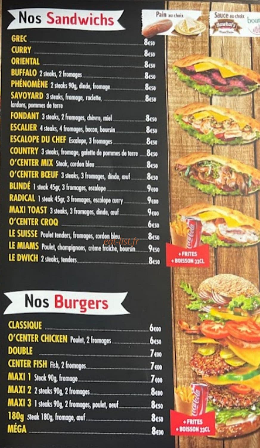 Pizza Center — carte page 3