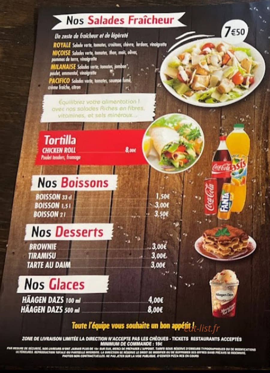 Pizza Center — carte page 4