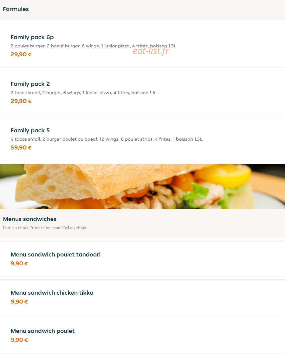 Pizza ville — carte page 1