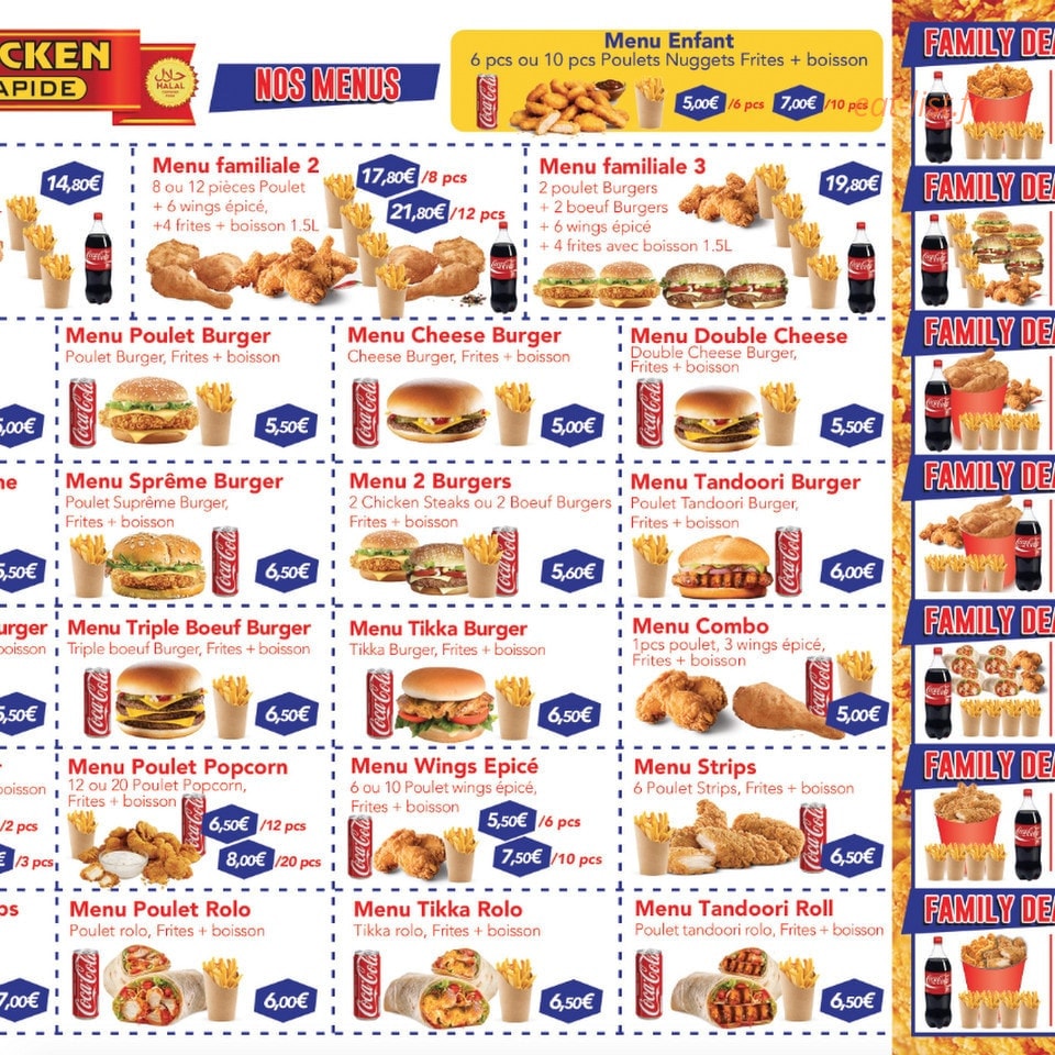 Pop chicken — carte page 3