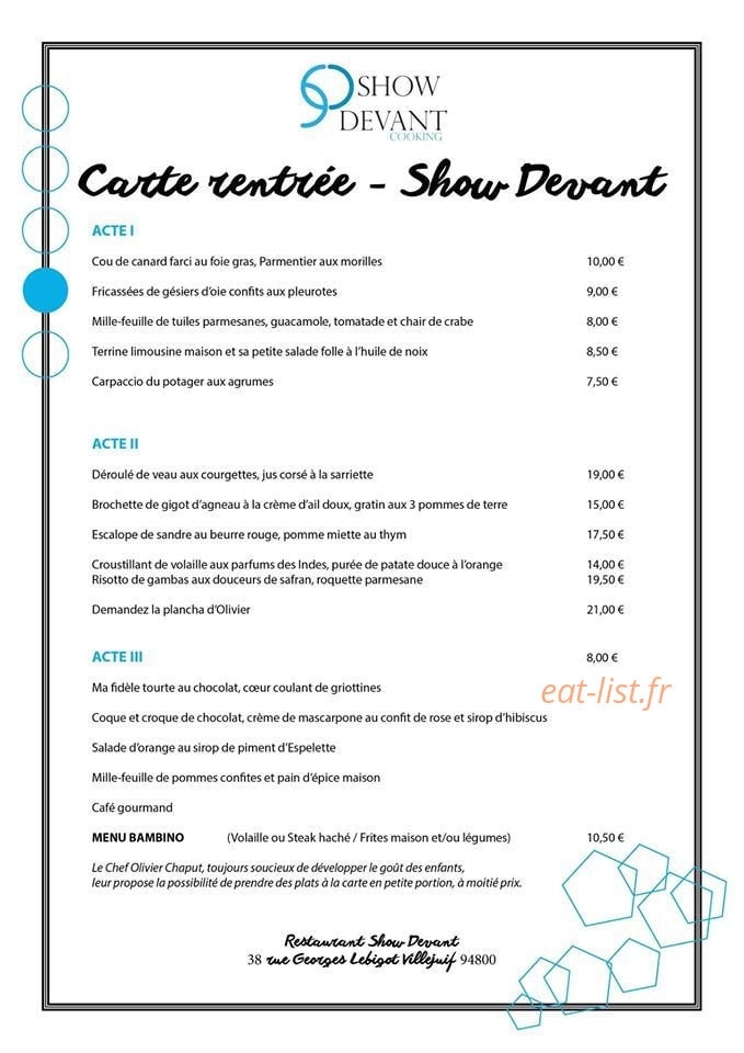 Show Devant — carte page 1