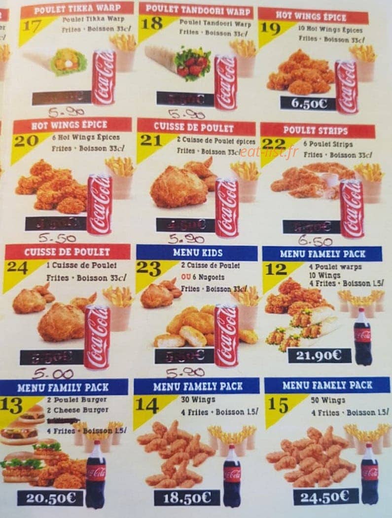 Sr Chicken Food — carte page 3