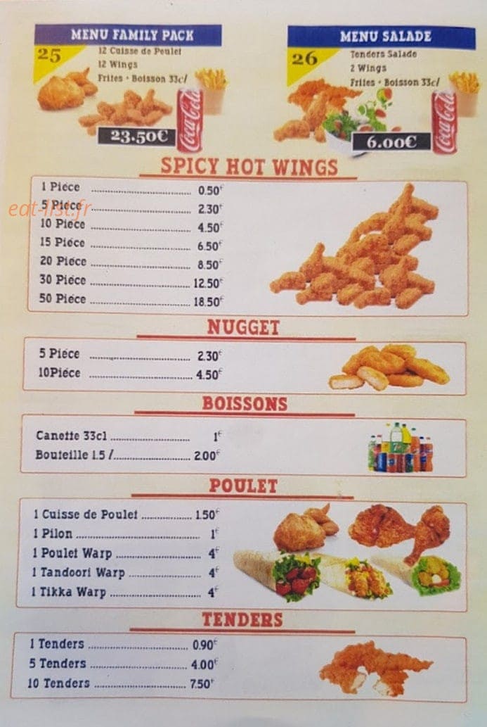 Sr Chicken Food — carte page 4