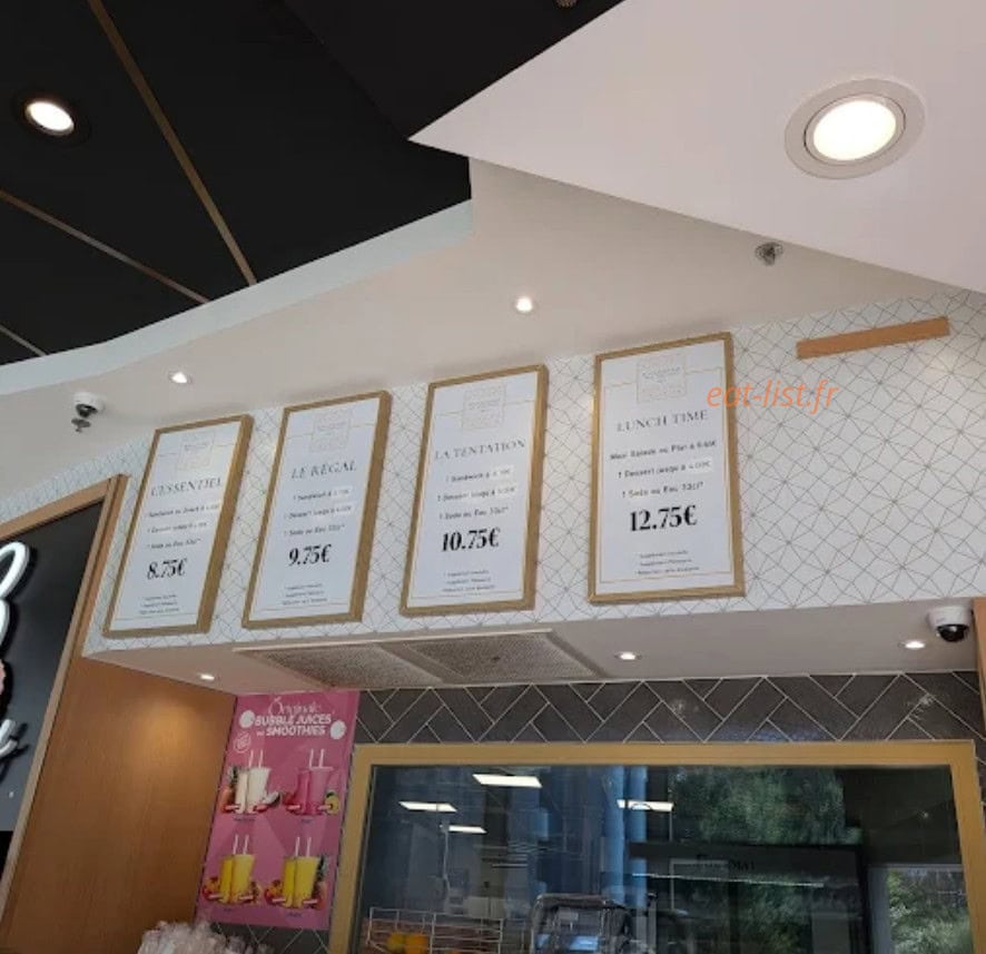 Carte et menu de Boulangerie des 3 fontaines à Cergy — Les menus