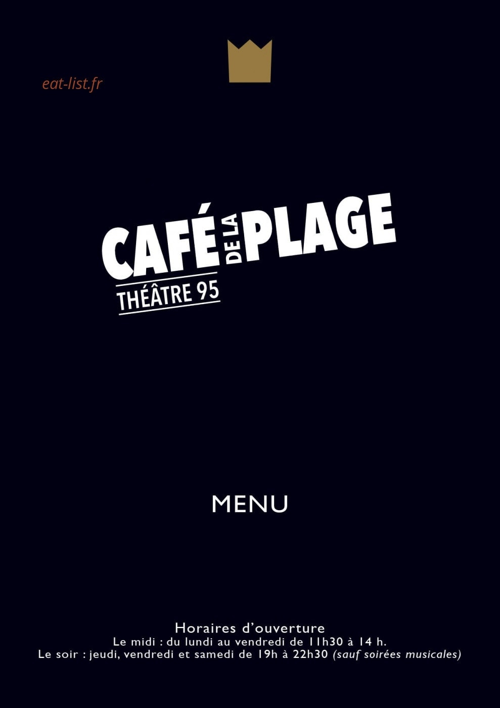 Café de la plage — carte page 1