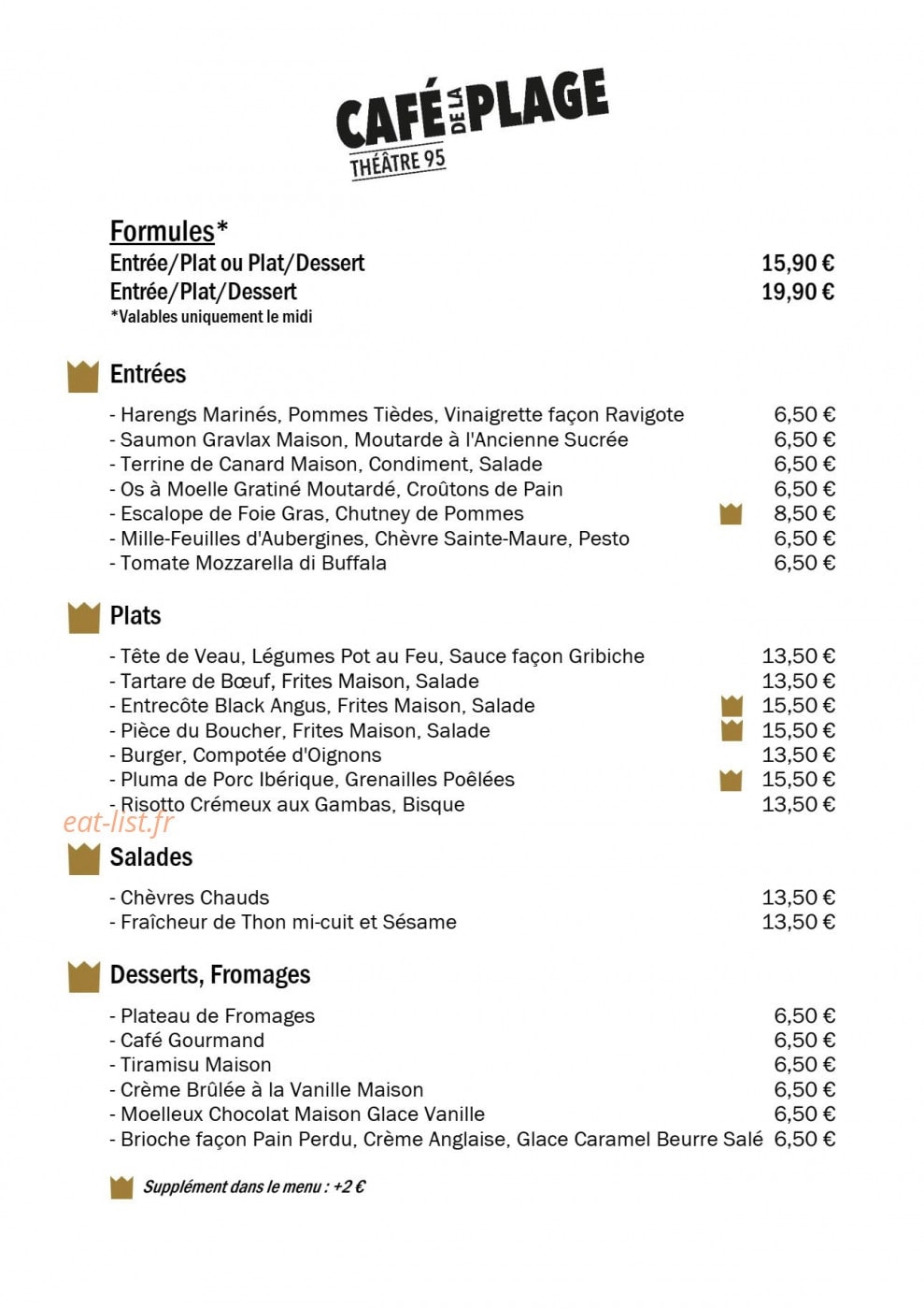 Café de la plage — carte page 2