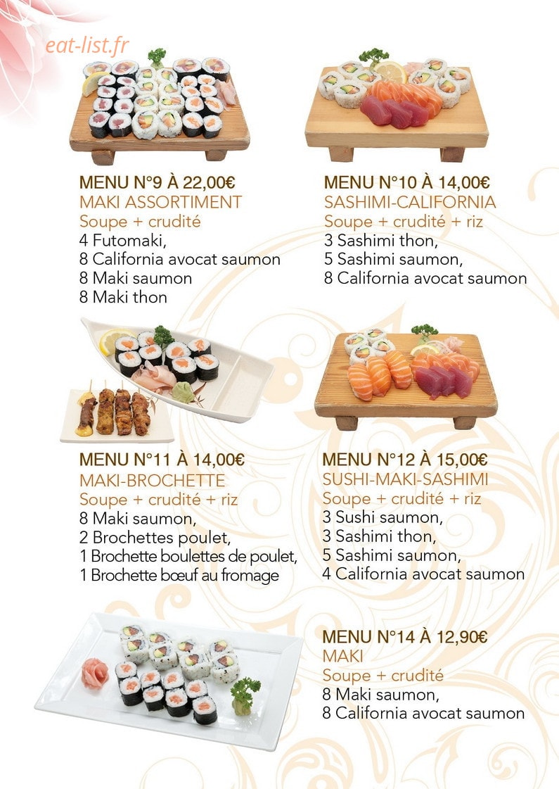 Carte et menu de Cergy Tokyo à Cergy — Les menus p4