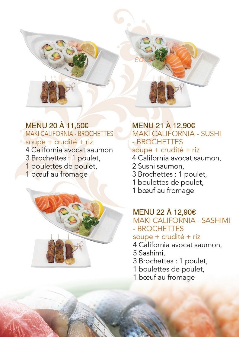 Carte et menu de Cergy Tokyo à Cergy — Les menus p2