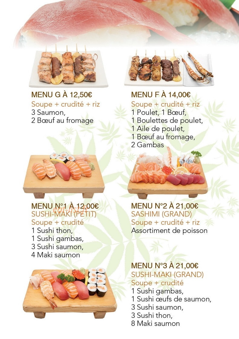 Carte et menu de Cergy Tokyo à Cergy — Les menus p6