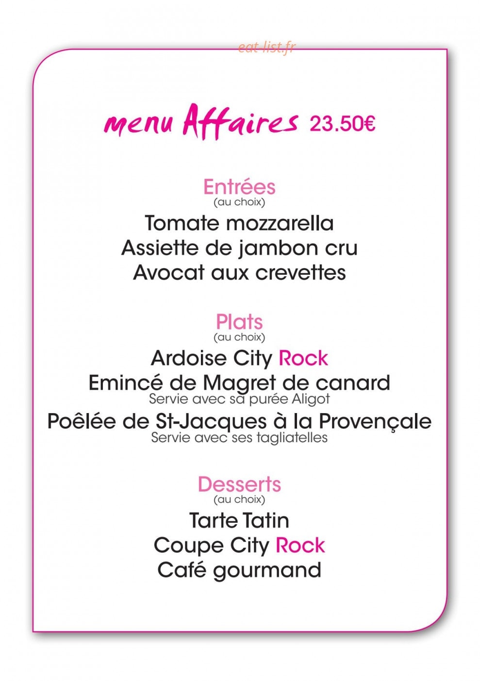 City Rock — carte page 1