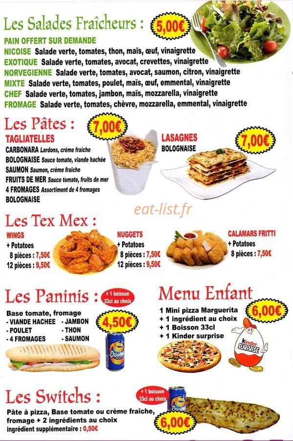 Crousty Pizza — carte page 4