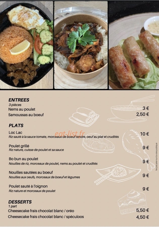 Each'Cook — carte page 1