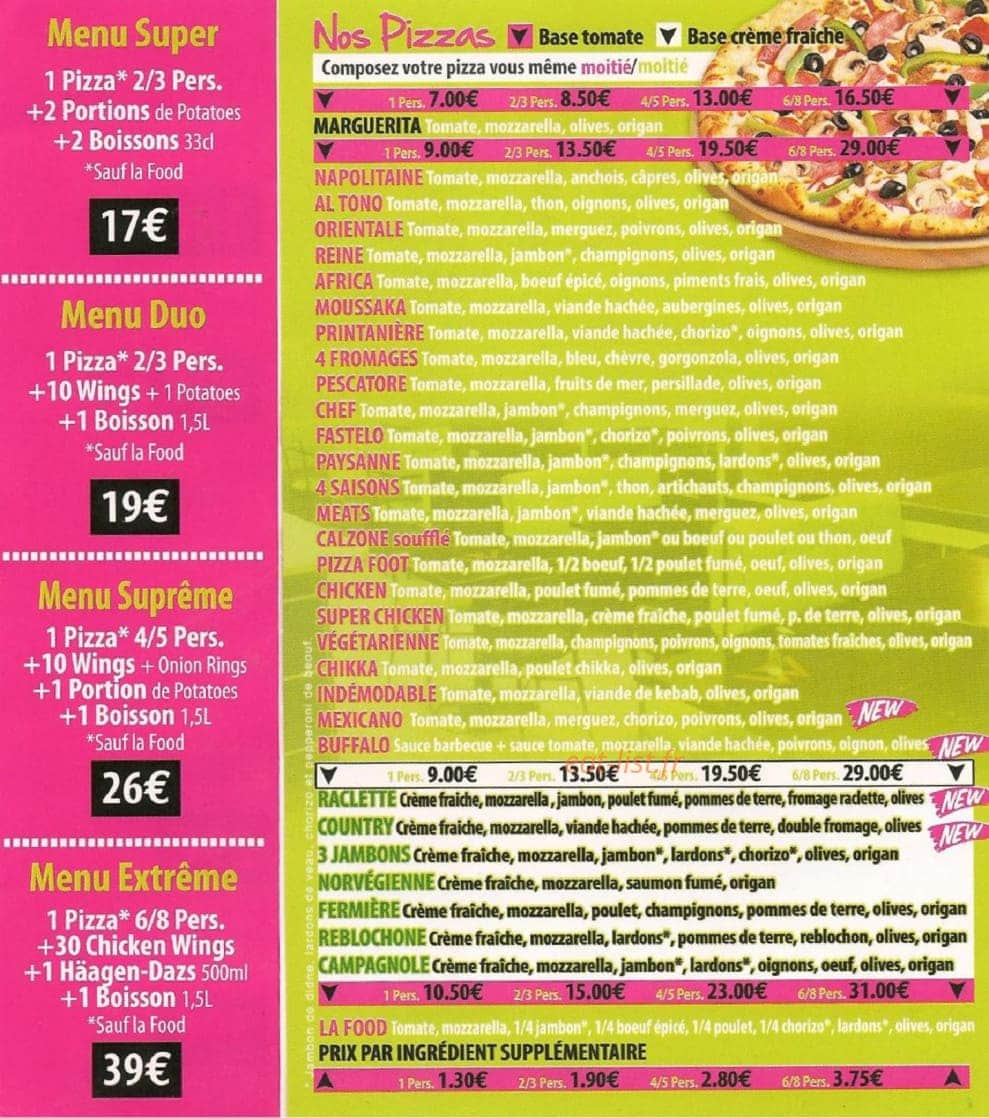 Food O'Clok — carte page 2