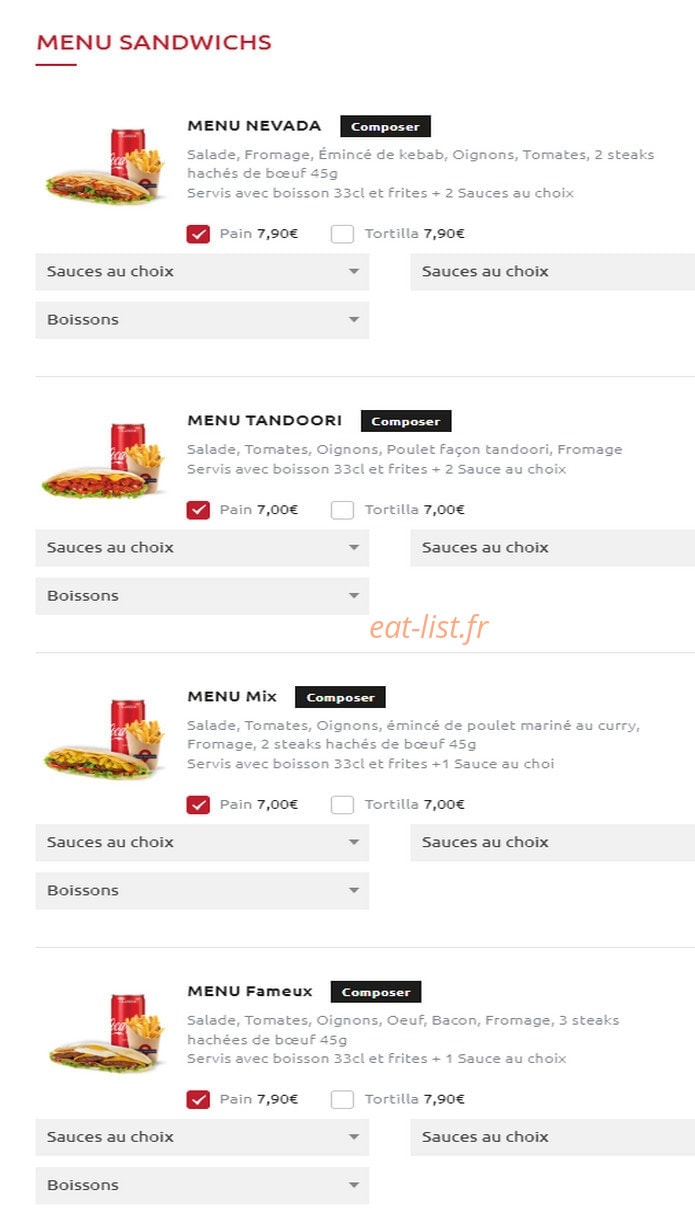 Food Station — carte page 4