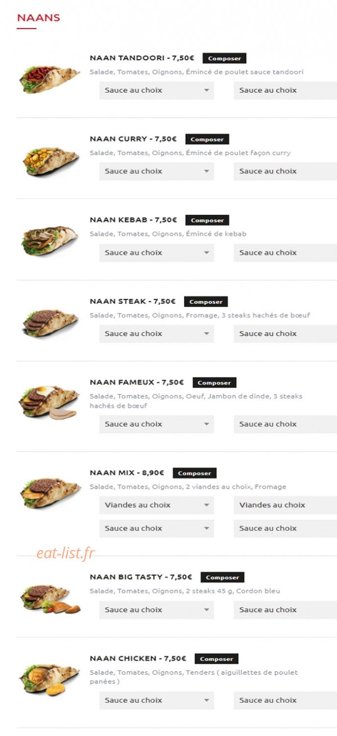 Food Station — carte page 1
