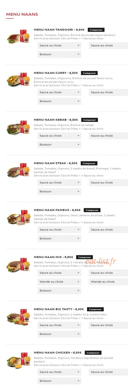 Food Station — carte page 2