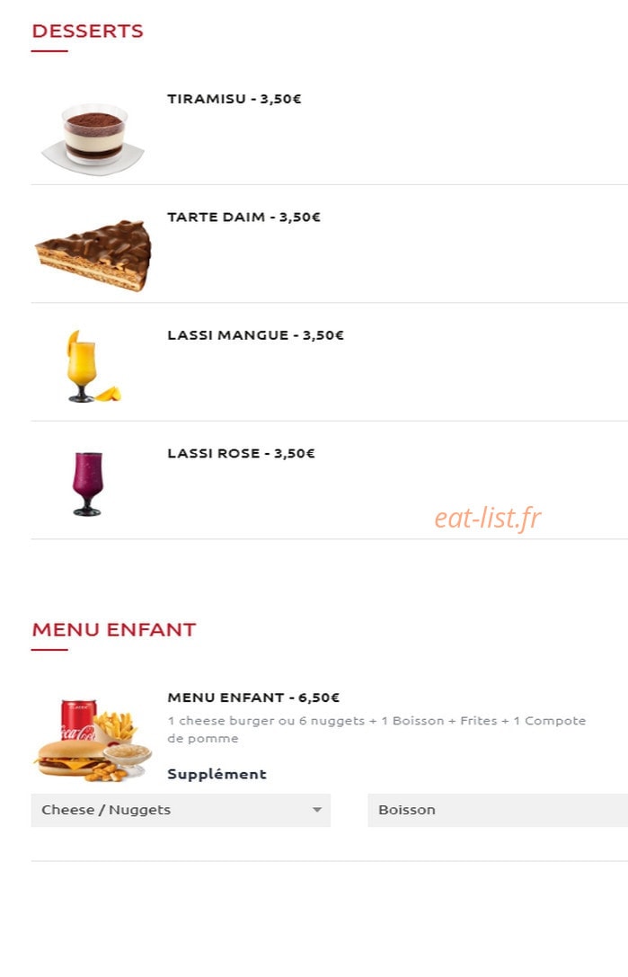 Food Station — carte page 13