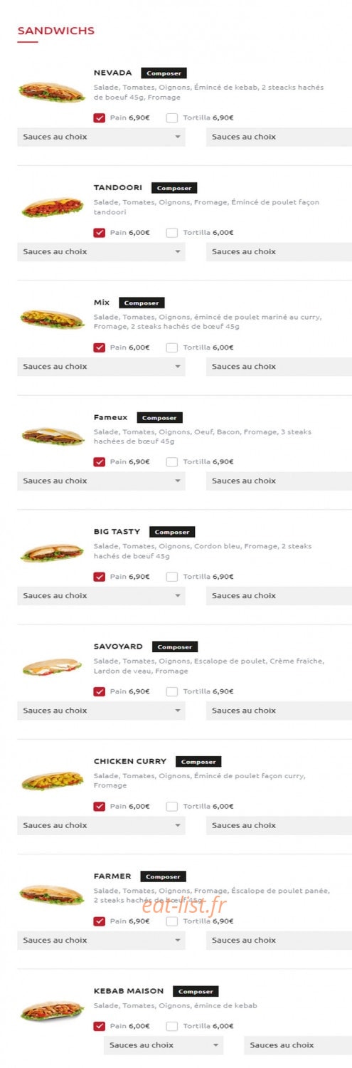Food Station — carte page 3