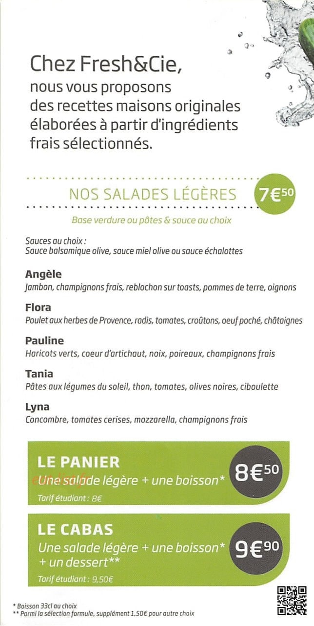 Fresh & Cie — carte page 2